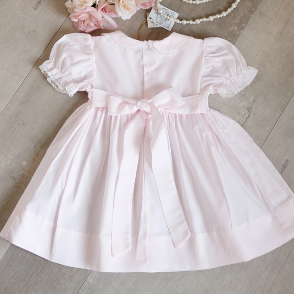 RARE Pink Smocked Heirloom Dress Feltman Brothers 24 Months Hand Embroidery NWT - Picture 5 of 5